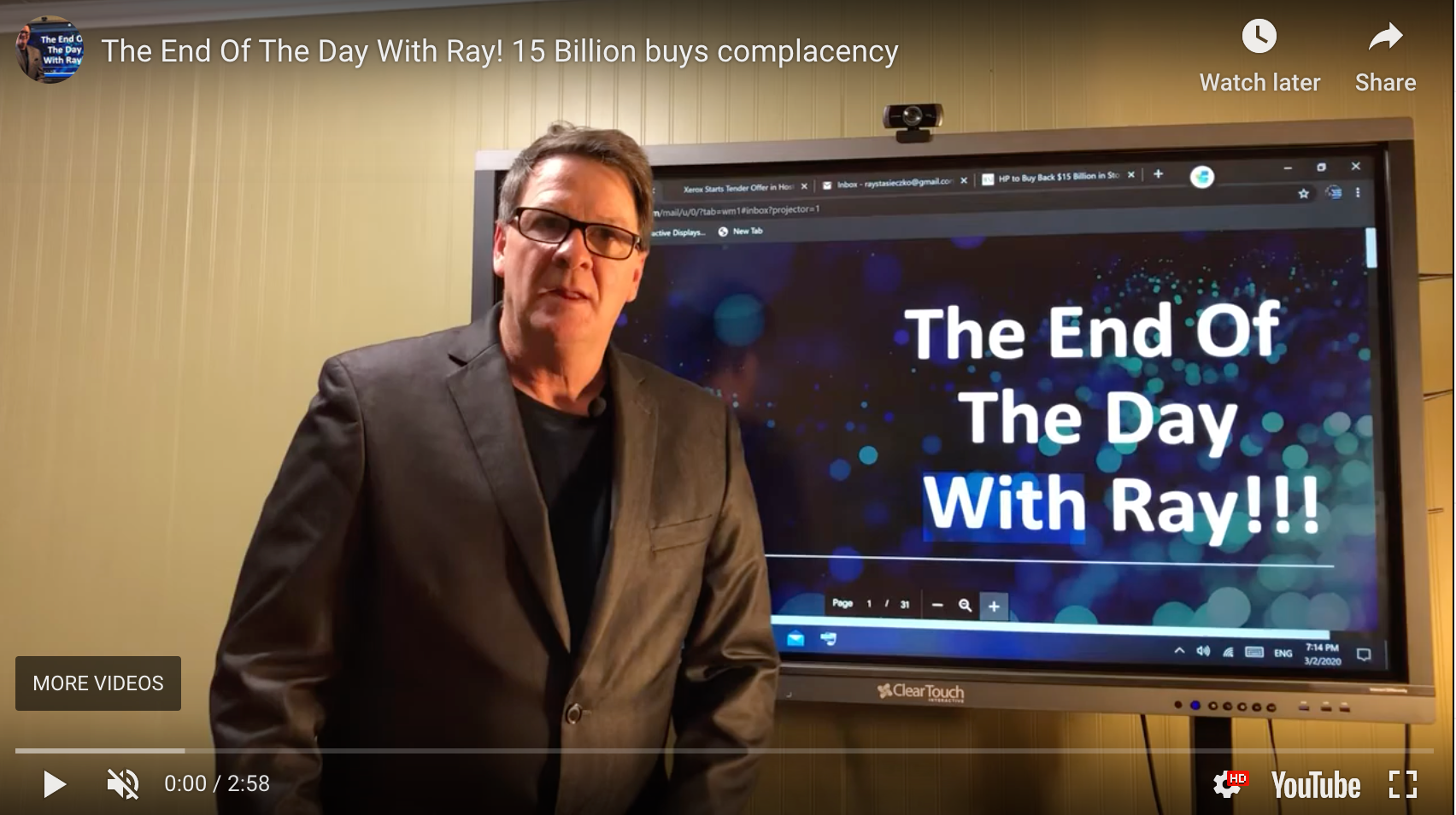 The End Of The Day With Ray! 15 Billion buys complacency