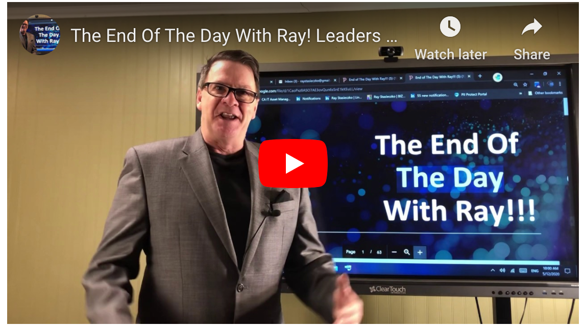 The End Of The Day With Ray! Leaders don't say, 