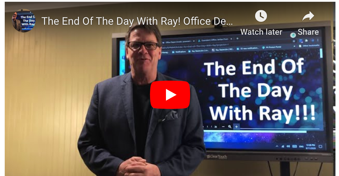 The End Of The Day With Ray! Office Depot and CompuCom, Staples and DEX What's Next?