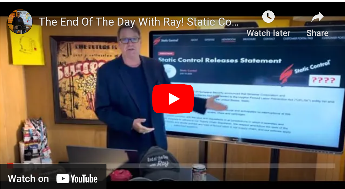 The End Of The Day With Ray! Static Control Statement! I Say, The Industry Should Ban All Ninestar!