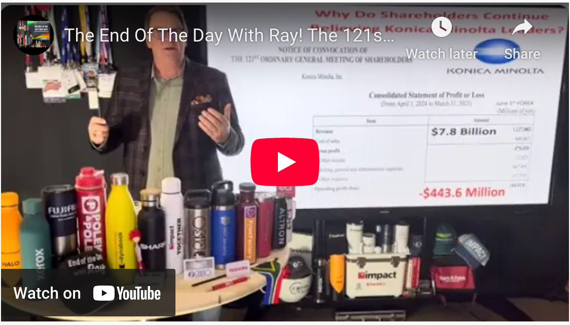 The End Of The Day With Ray! The 121st Konica Minolta Shareholders Meeting - CEO Seems Unrealistic