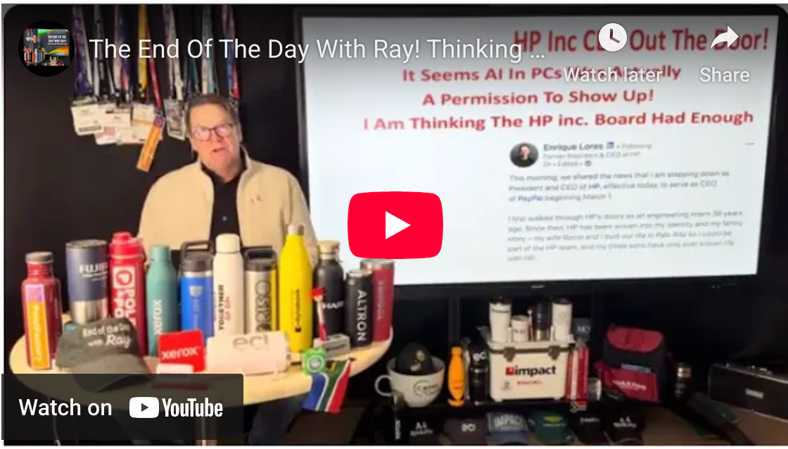 The End Of The Day With Ray! Thinking Out Loud Regarding HP Inc. CEO Exiting The Company