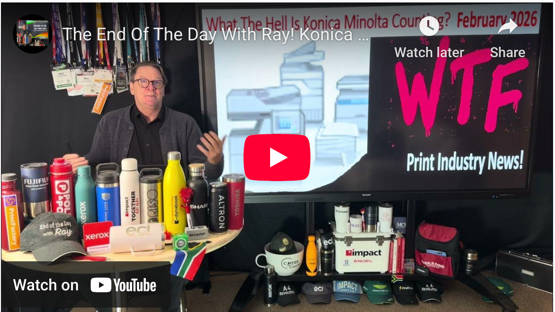 The End Of The Day With Ray! Konica Minolta U.S.CEO Says They Have #3 Market Share I Am Thinking WTF