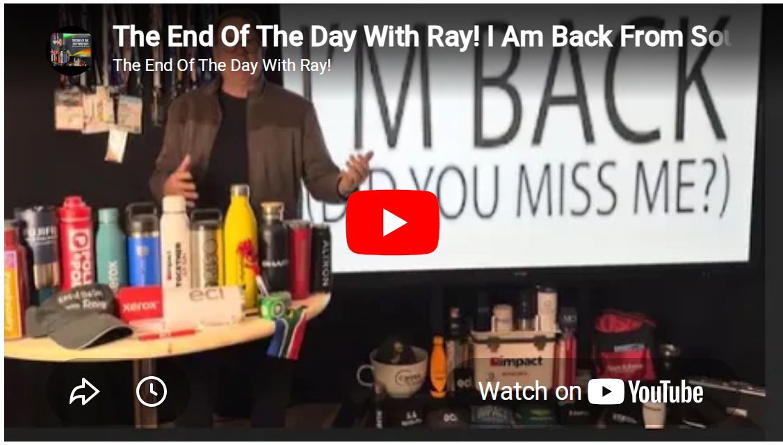 The End Of The Day With Ray! I Am Back From South Africa! It's Great To Back In The Studio!